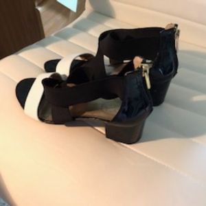 Black and white shoes